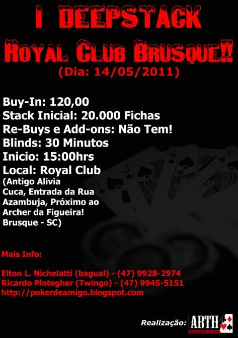 Grandes Torneios para Pequenos Bankrolls: Conheça o Deep Stack Royal Club de Brusque 101