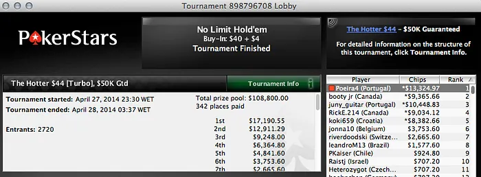 Veio Todo e com Juros - Dia de Sonho na PokerStars 104