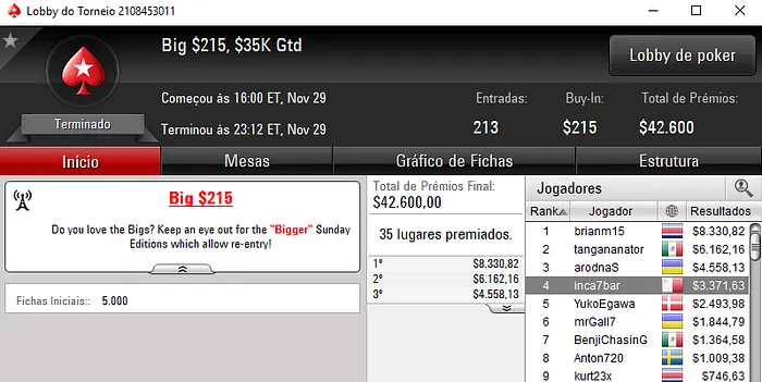 Saem Mais 4 Mesas Finais para Naza114! 105