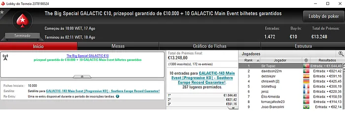 Salvador0888 Vence Progressive €50 e Pulse01 o The Big €50 & Mais 103
