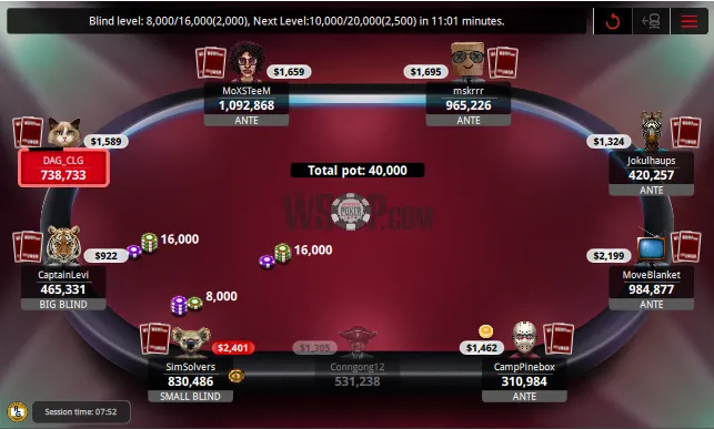 Event #6: $400 No Limit Hold'em PKO Final Table