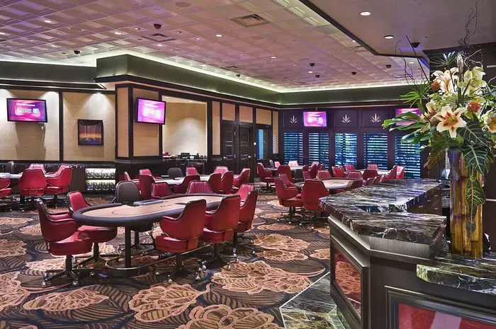 Empty poker room