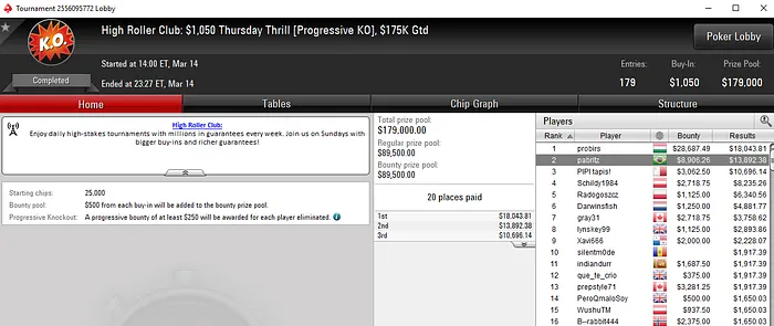 Lobby de poker da PokerStars