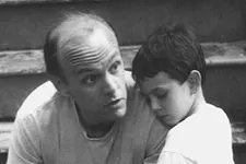 Brooks Haxton with a young Isaac Haxton