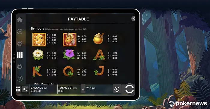 Wild Swarm Slot Paytable