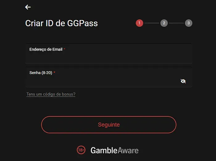 Criar GGPass ID GGPoker