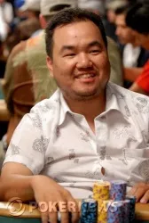 Day 1 chip leader and defending champ, Thang Luu