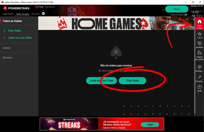 Onde encontrar os Homes Games na PokerStars.pt