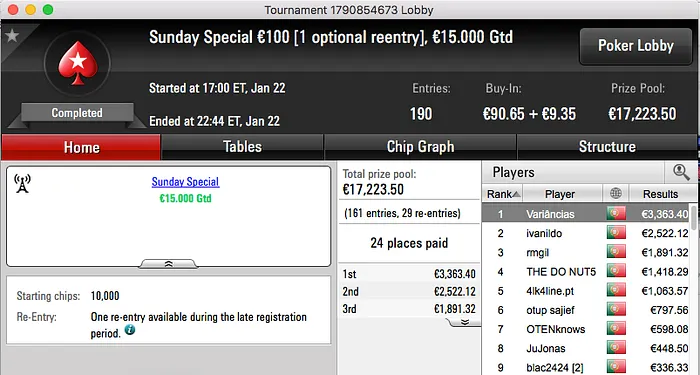 Variâncias Vence Sunday Special €100, Kid Quack o Warm-Up €50 & Mais 101