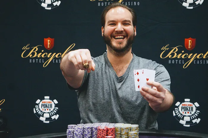 Chris DeMaci wins his first WSOPC gold ring.