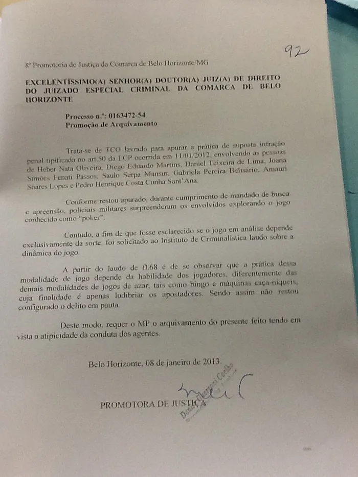 Um Ano Depois, Justiça de Minas Gerais Decide em Favor da Federação Mineira de Texas... 102