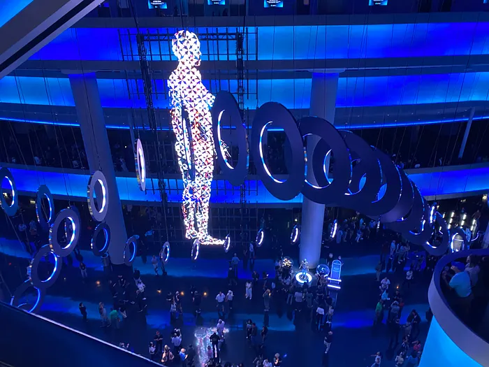 The atrium inside the Sphere