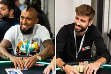 Arturo Vidal e Gerard Piqué no EPT Barcelona 2019