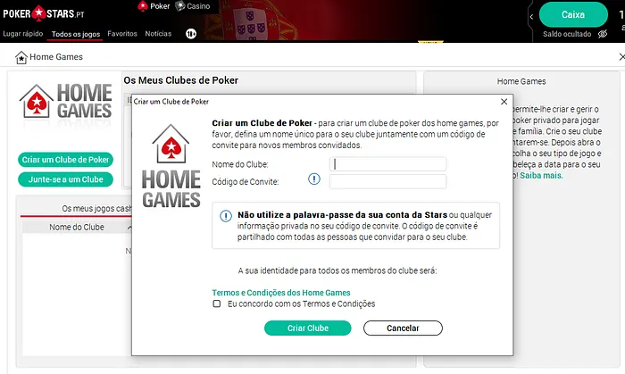 home games pokerstars