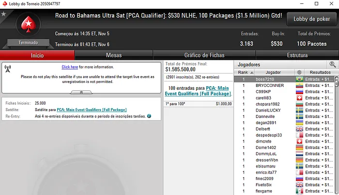 Satélite para o PCA Volta a ter Overlay na PokerStars 101