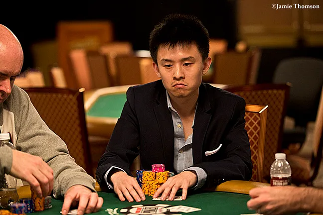 Ben Yu, not impressed, but still chip leader