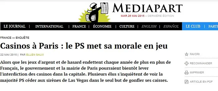 L'article de Médiapart dans lequel les coulisses sont dévoilées
