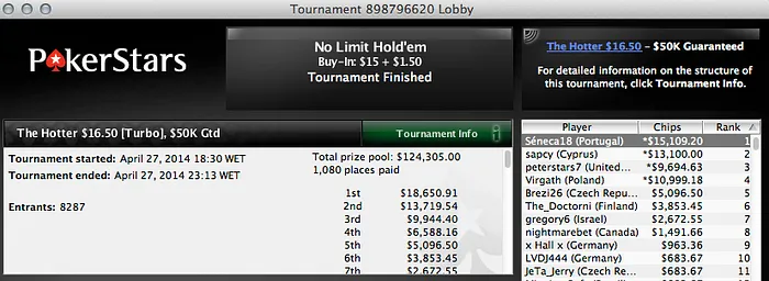 Veio Todo e com Juros - Dia de Sonho na PokerStars 102