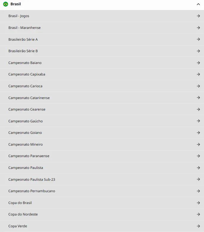 Betfair ligas Brasil