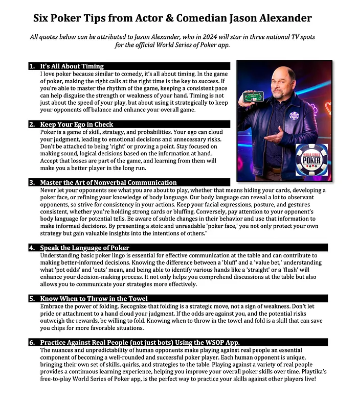 Actor Jason Alexander Talks Most Memorable WSOP Hand & Shares Top Poker Tips 102