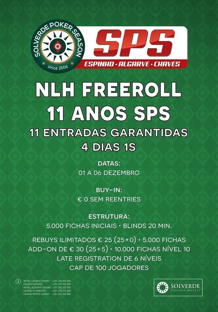 António Moreira Lidera Dia 1B do Freeroll 11 Anos Solverde Poker Season 101