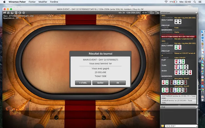 Guillaume Diaz remporte le Main Event Winamax en jouant le HR Sismix 101