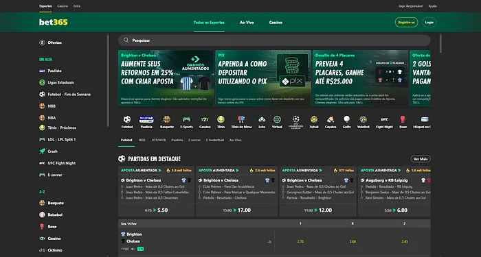 Apostas Esportivas Bet365 no Brasil