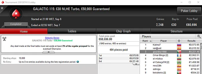 Timjequim Conquista o Ouro nas Galactic Series da PokerStars.FRESPT 103