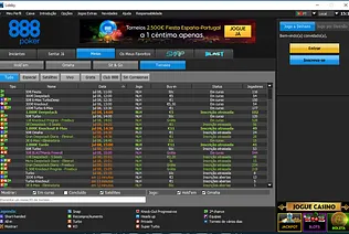 Tournament statistics are available in the 888Poker.pt lobby.