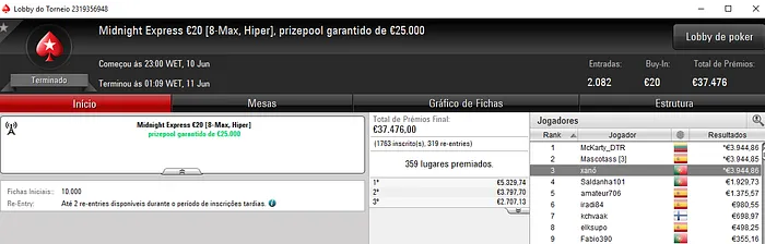 SuSanch0 Volta a Brilhar nos Torneios Regulares da PokerStars.FRESPT 103
