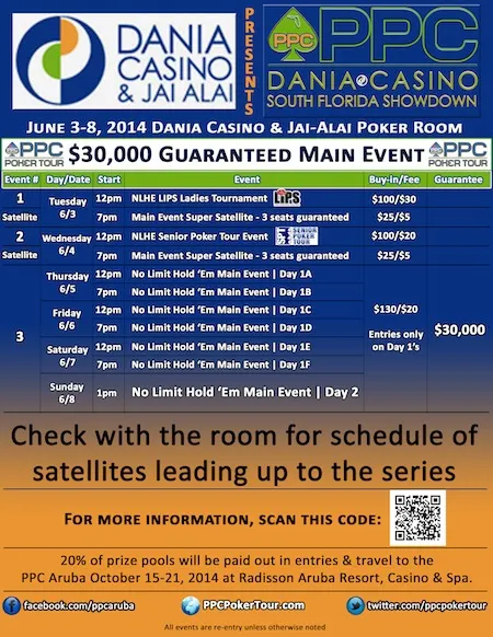 Dania Casino & Jai Alai to Host PPC South Florida Showdown from June 3-8, 2014 101