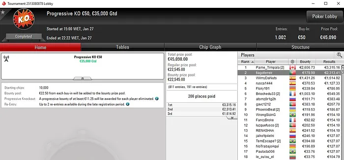 Lobby de poker da PokerStars