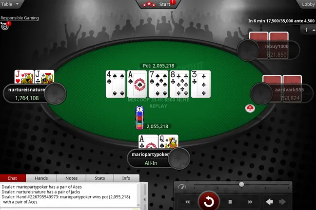 Monster flip goes to mariopartypoker