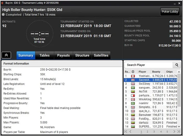 Lobby de poker da partypoker