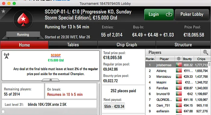 €50,608 Para Entregar  nos Eventos #1 do Spring Championship of Online Poker 101