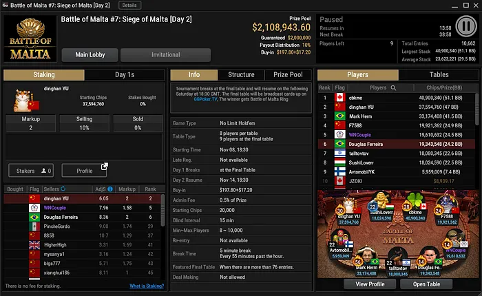 batle of malta ggpoker