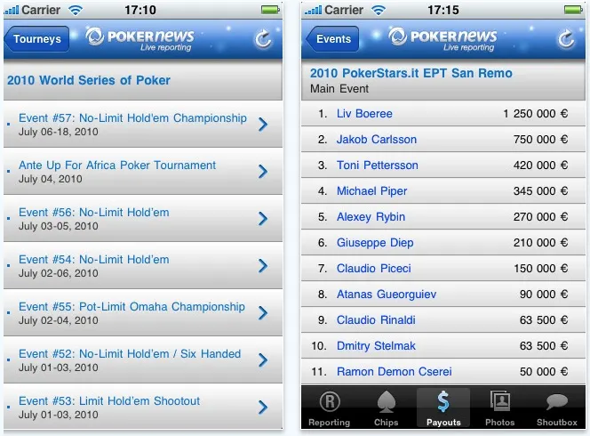 PokerNews Launches Live Reporting iPhone App 102