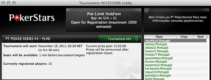 PT Poker Series 2011: Evento #4 PLO é hoje 101