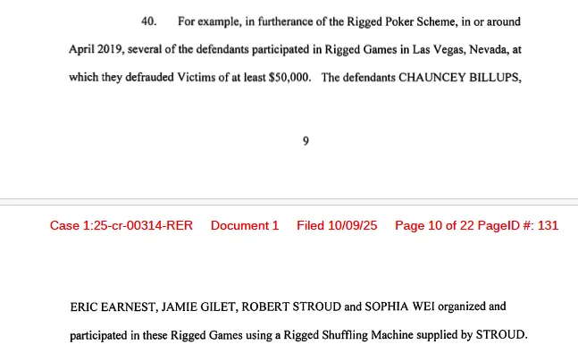 Trecho da acusação