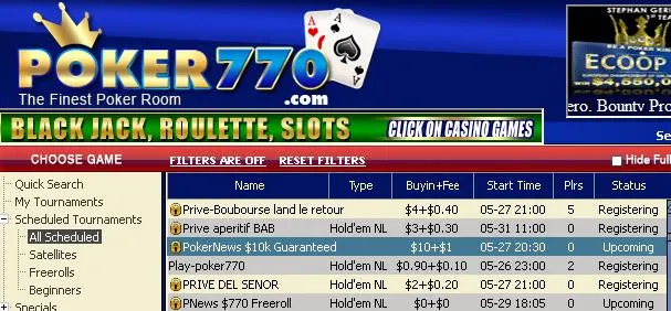 PokerNews ,000 Guaranteed Tournaments on Poker770! 101