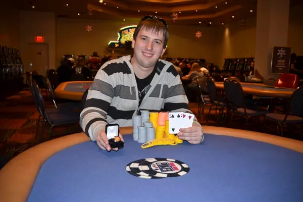 Adam Laskey, winner of Event #6. Photo courtesy of the WSOP.