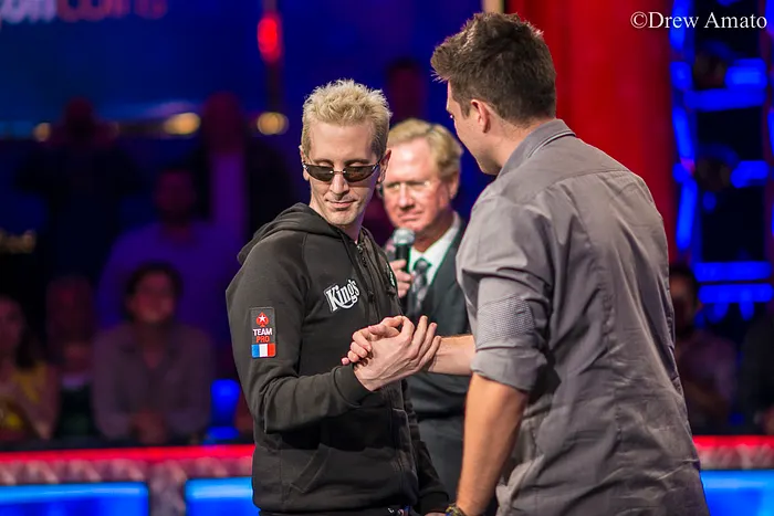 Bertrand Grospellier and Doug Polk at the 2017 WSOP