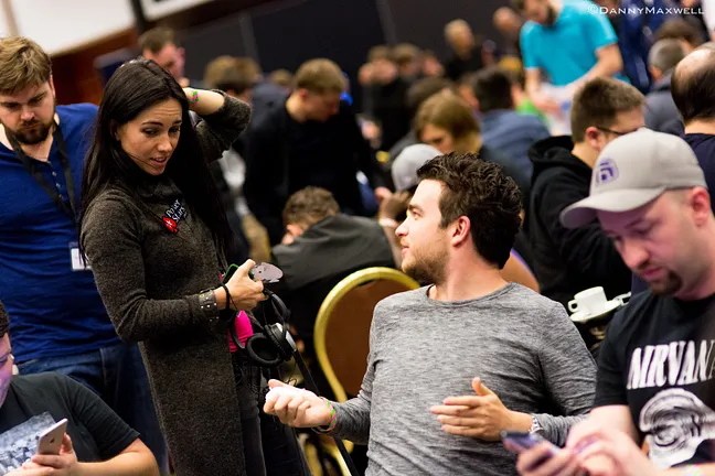 Chris Moorman regales Liv Boeree with his cooler hand