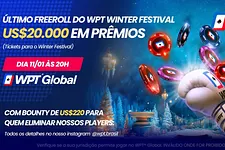 Freerolls com US$ 20.000 em Prêmios no WPT Global - Exclusivo para Brasileiros!
