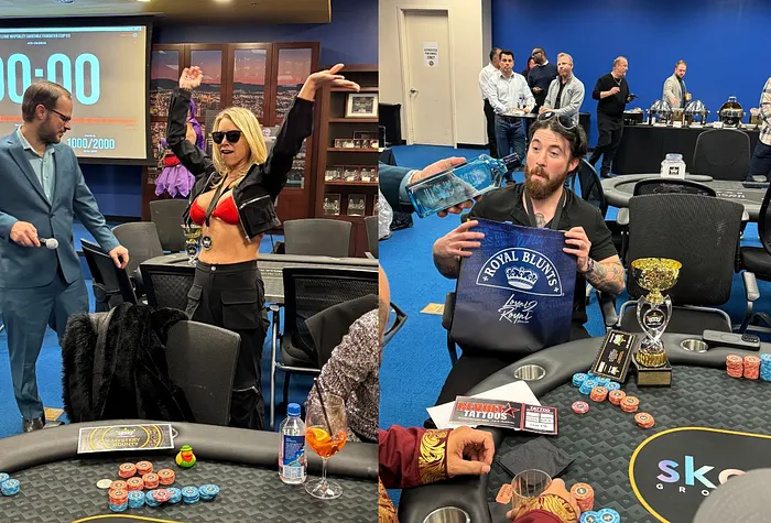 Chip Leader & Most Rebuy Trophy Winners