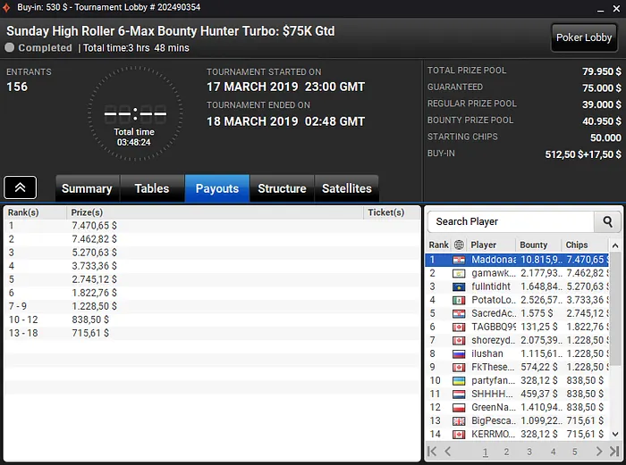 Lobby de poker da partypoker