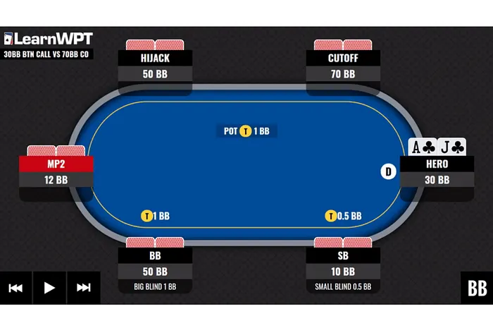 Improve your battles with the chip leader thanks to the WPT GTO Trainer Hand of the Week