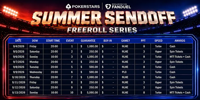 Summer Sendoff Freeroll Series