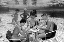 The underwater poker game.