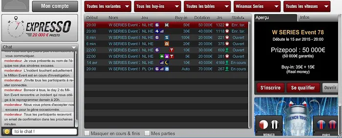 Million Event Winamax Series : Suite et fin du tournoi, jeudi à partir de 20 heures 103